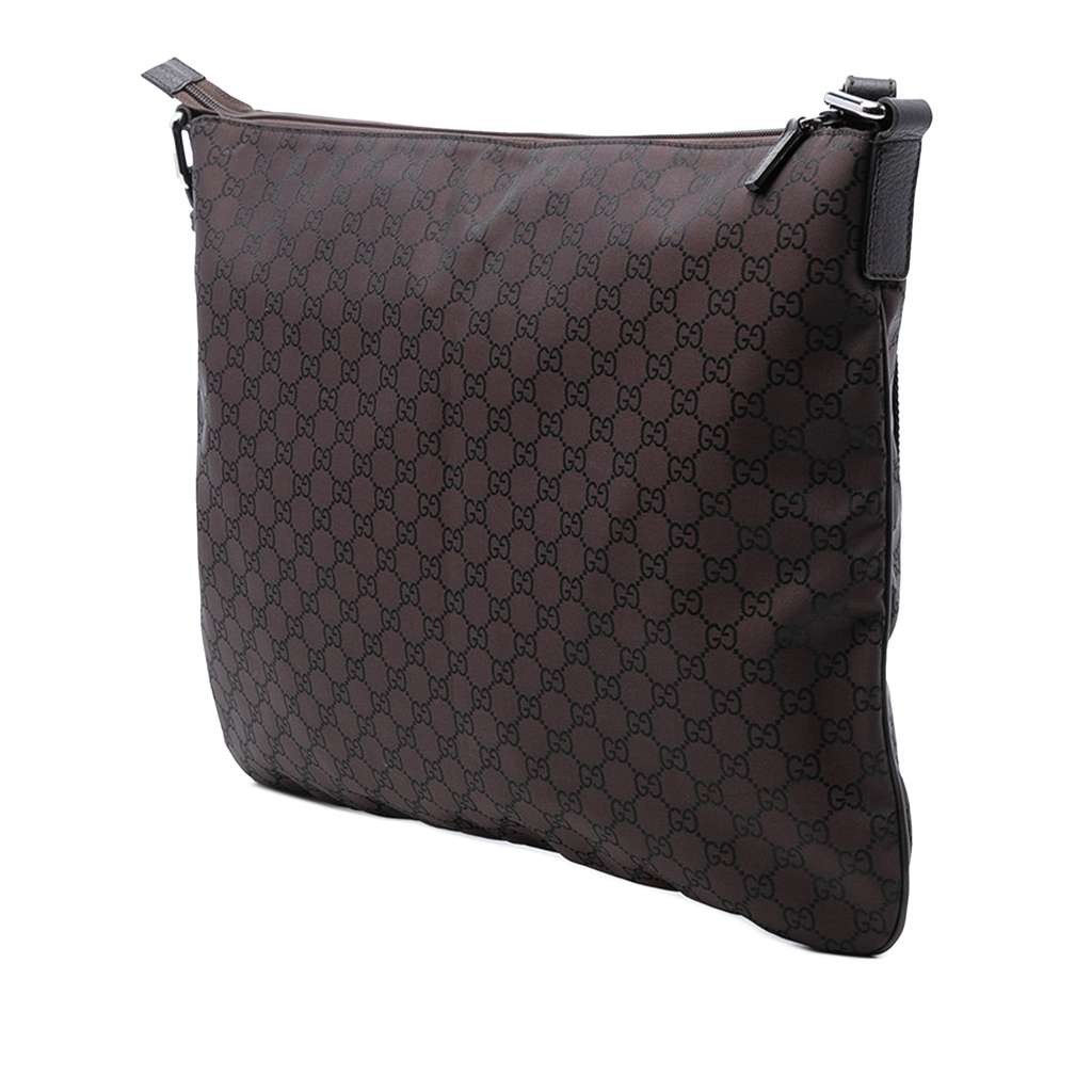 Gucci GG Nylon Crossbody Brown Good condition - Back View