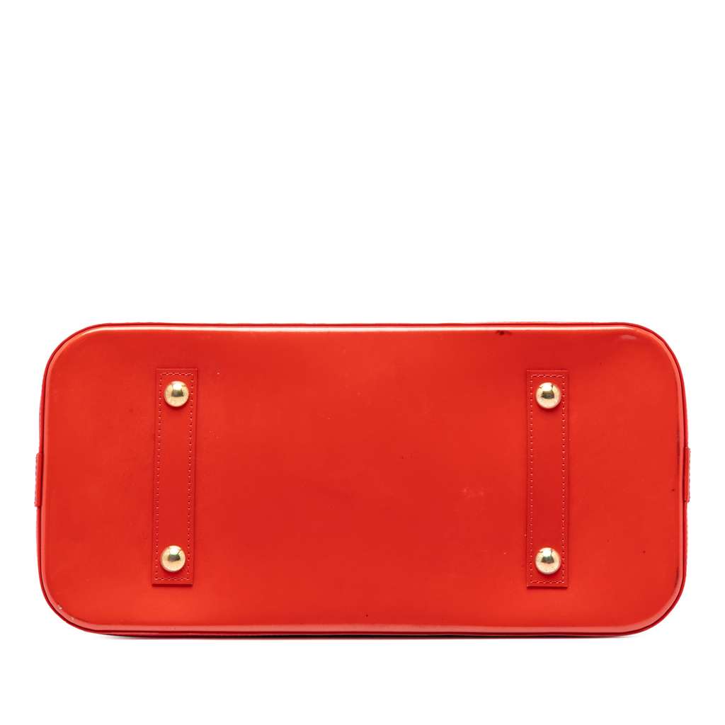 Louis Vuitton Monogram Vernis Alma GM Orange Leather Good condition - Inside View