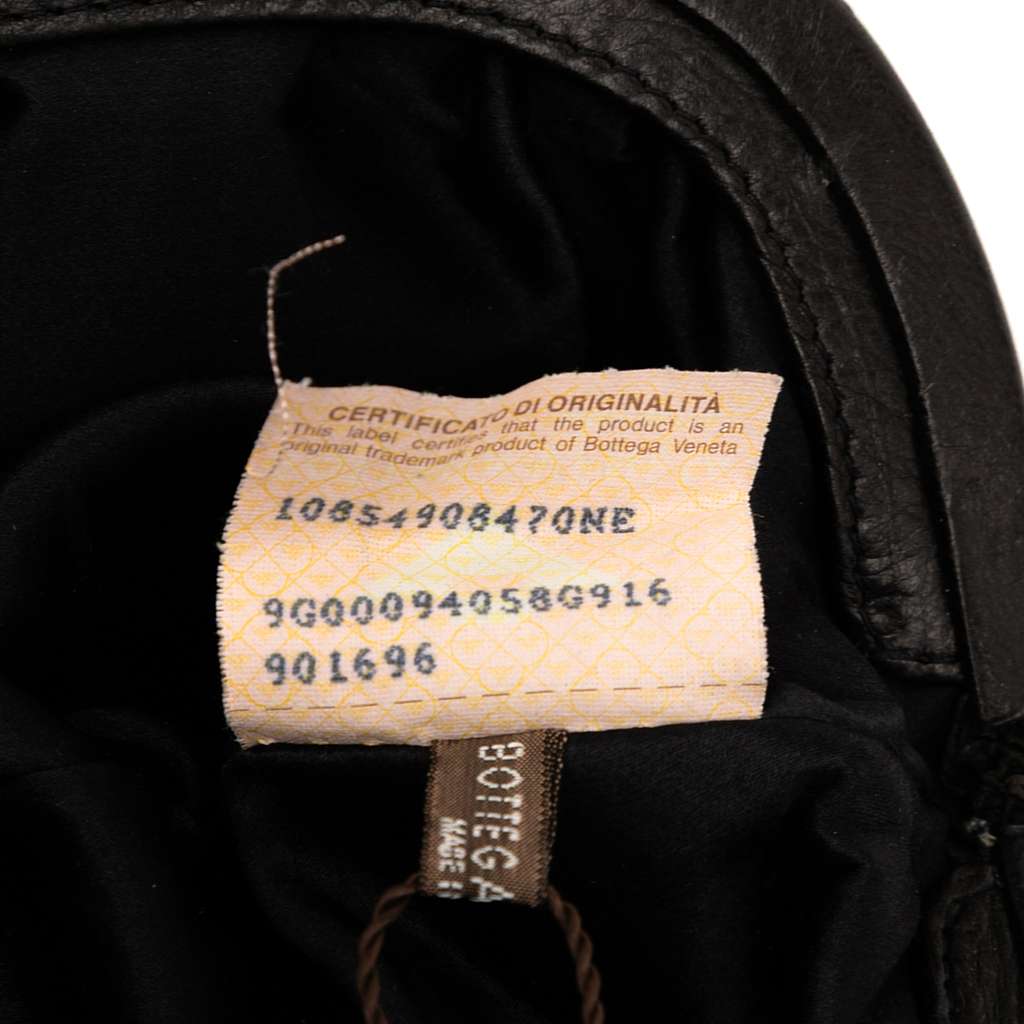 Bottega Veneta Woven Leather Floral Shoulder Bag Black Leather Good condition - Box View