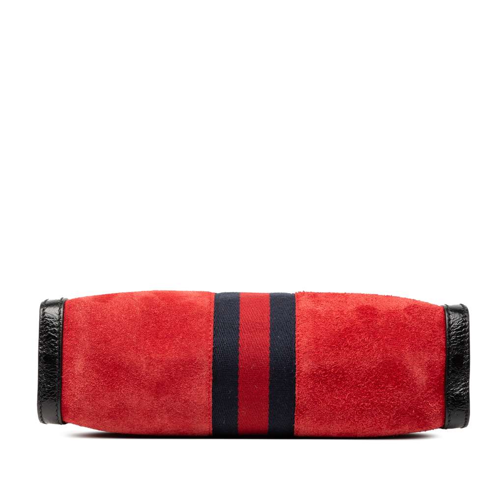 Gucci Small Suede Ophidia Chain Crossbody Red Leather Good condition - Inside View