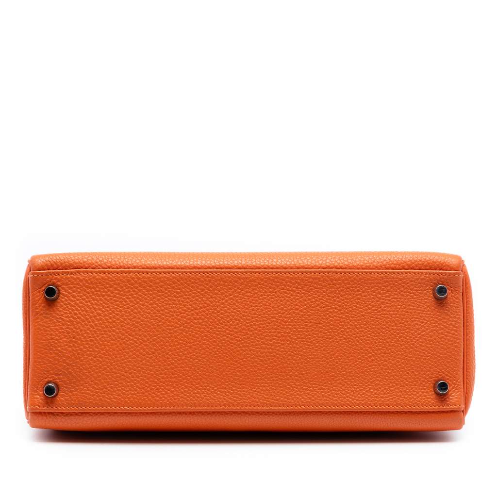 Hermès Togo Kelly II Retourne 32 Orange Leather Good condition - Inside View