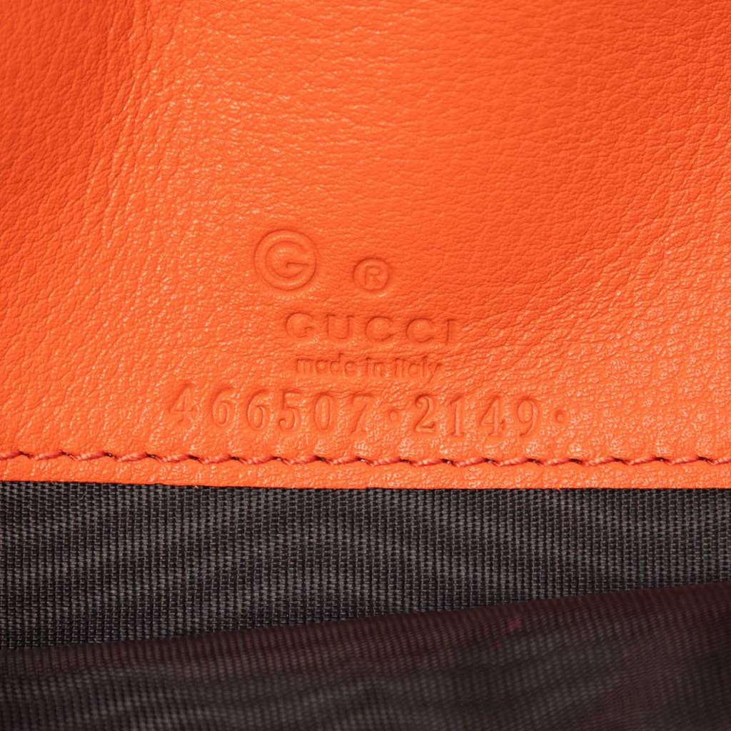 Gucci Microguccissima Wallet on Strap Orange Leather Good condition - Box View