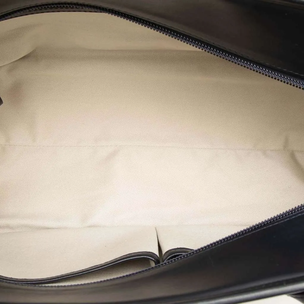 Burberry Striped Canvas Handbag White Canvas Good - Model View