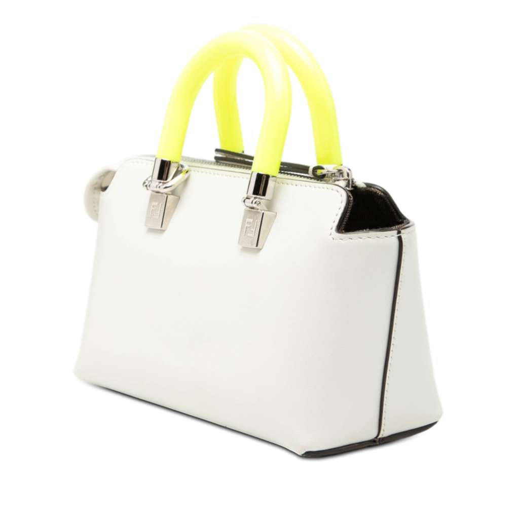 Fendi Mini Leather By The Way Roma Satchel White Leather Good condition - Back View