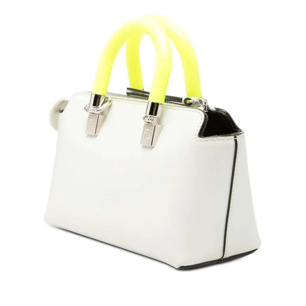 Fendi Mini Leather By The Way Roma Satchel White Leather Very good - Back View