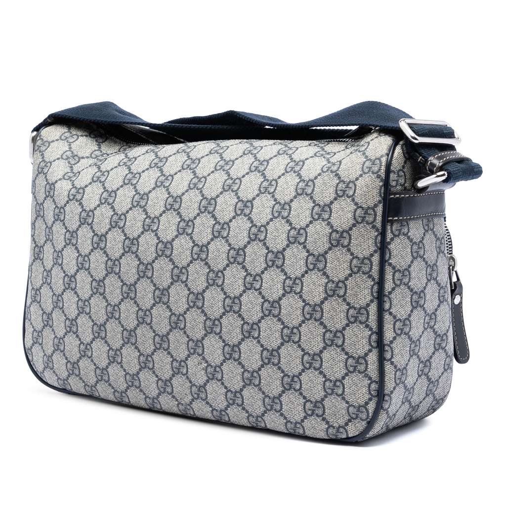 Gucci GG Supreme Double Pocket Crossbody Beige Good condition - Back View