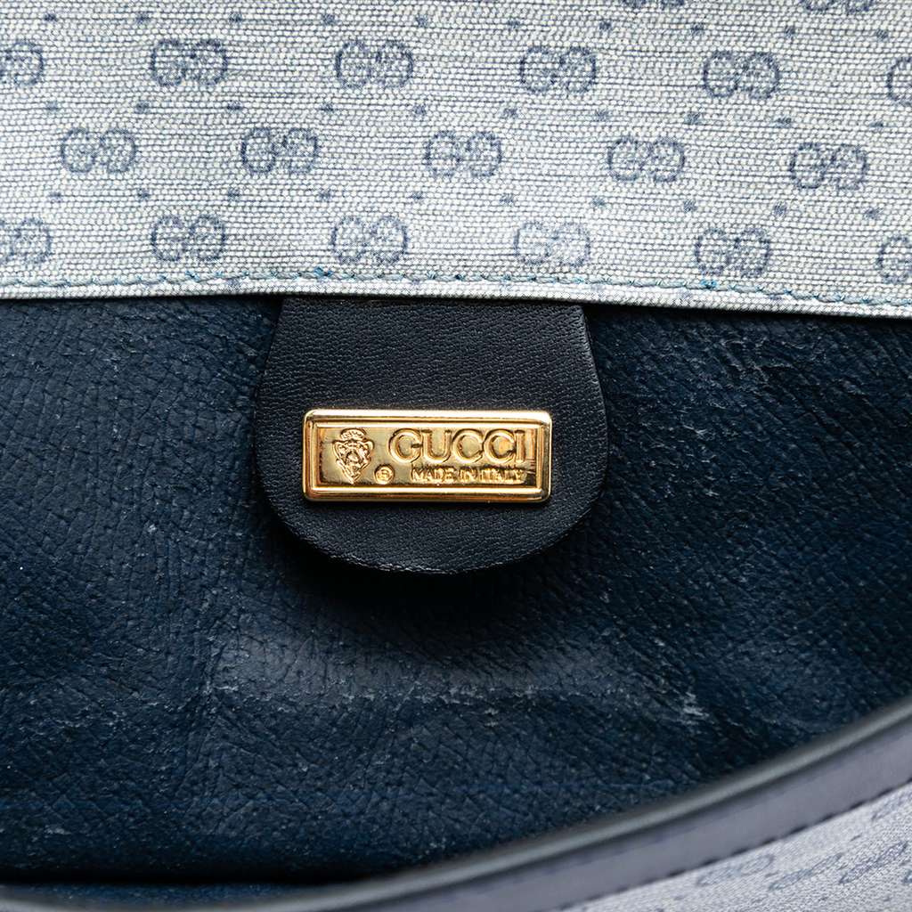 Gucci Micro GG Supreme Clutch Grey Canvas Good condition - Box View