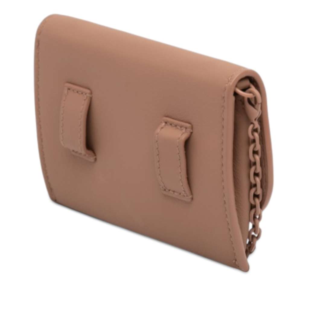 Dior Nano Ultra Matte Calfskin Saddle Chain Pouch Brown Leather Very good condition - Back View