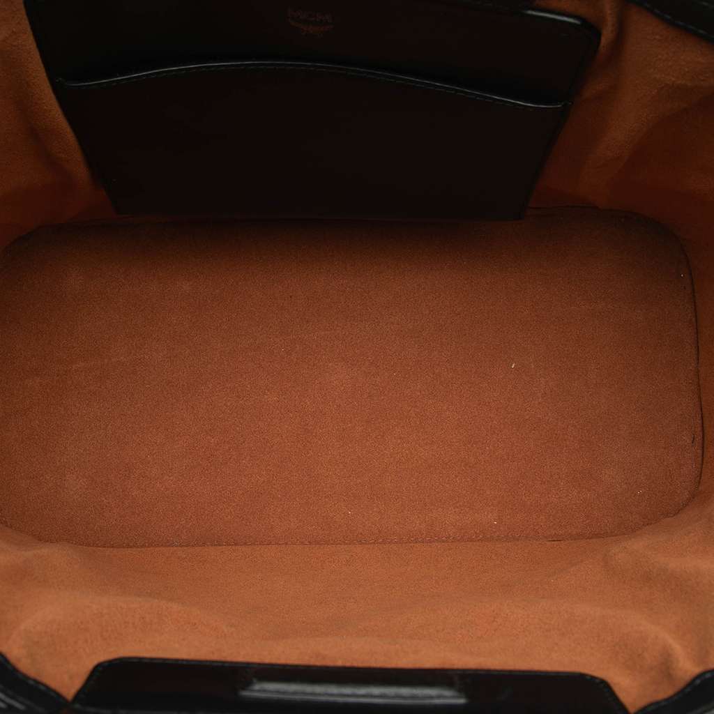 Mcm Visetos Nylon Claudia Studded Tote Black Good condition - Model View