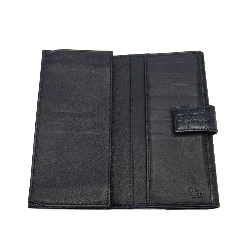 Gucci Microguccissima Long Wallet Blue Leather Good condition - Model View