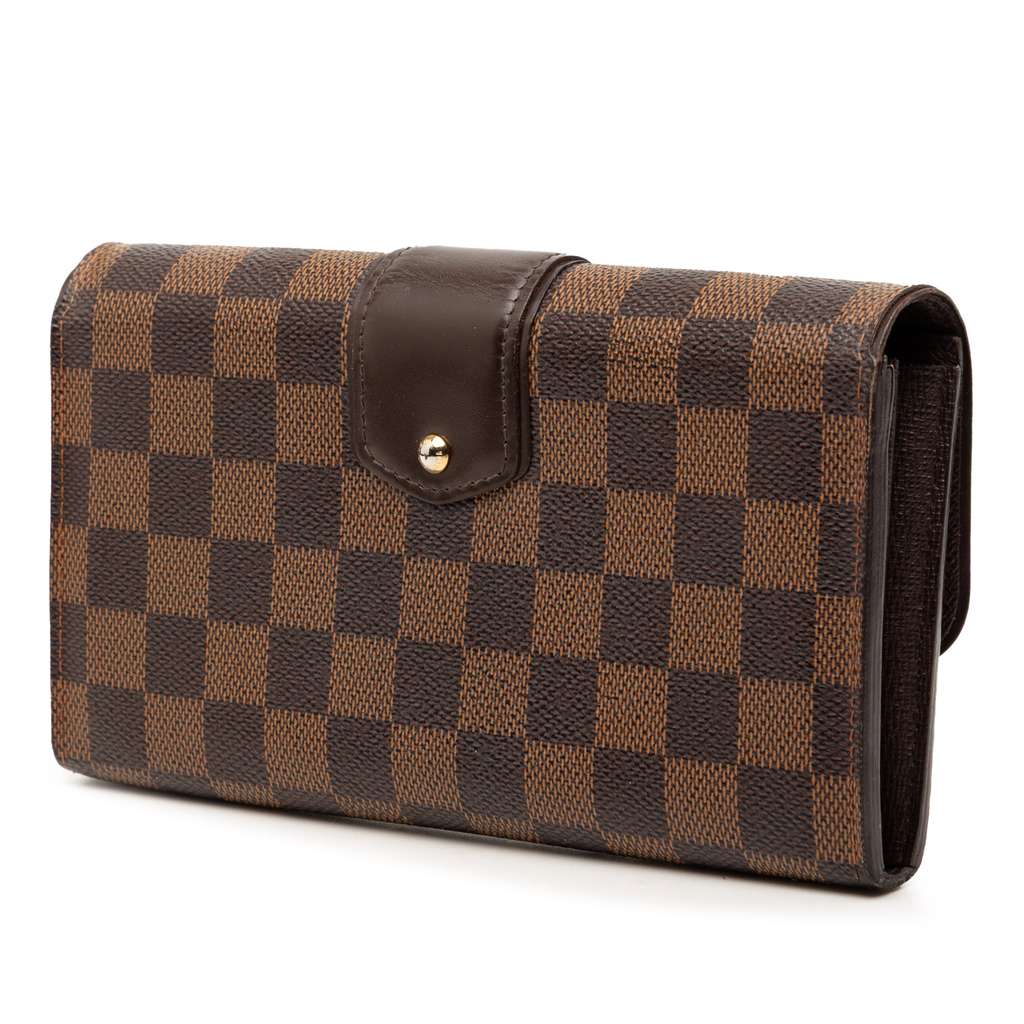 Louis Vuitton Damier Ebene Sistina Portefeuille Wallet Brown Good condition - Back View