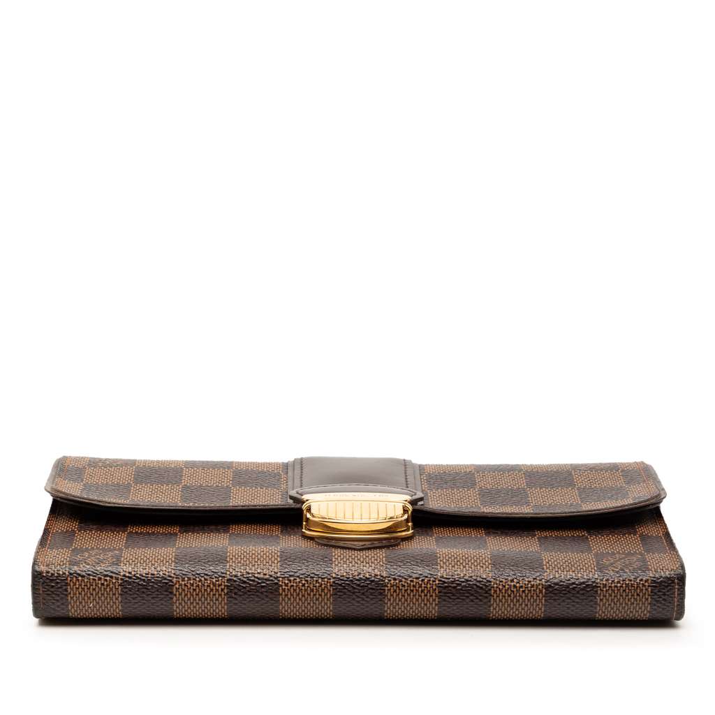 Louis Vuitton Damier Ebene Sistina Portefeuille Wallet Brown Good condition - Inside View