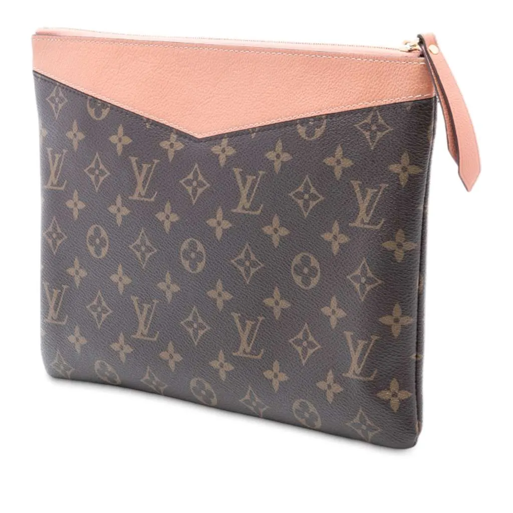 Louis Vuitton Monogram Daily Pouch Brown Very good - Back View
