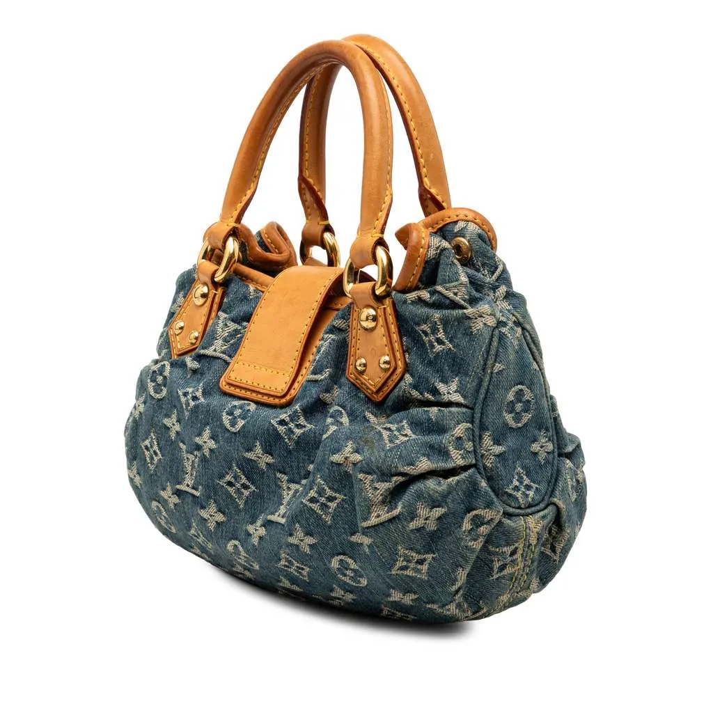 Louis Vuitton Monogram Denim Pleaty Blue Denim Very good - Back View