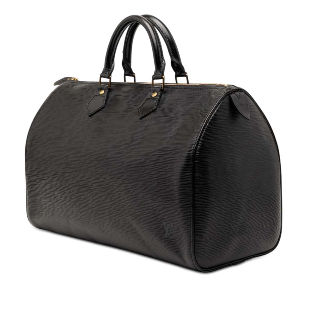 Louis Vuitton Epi Speedy 35 Black Leather Good condition - Back View