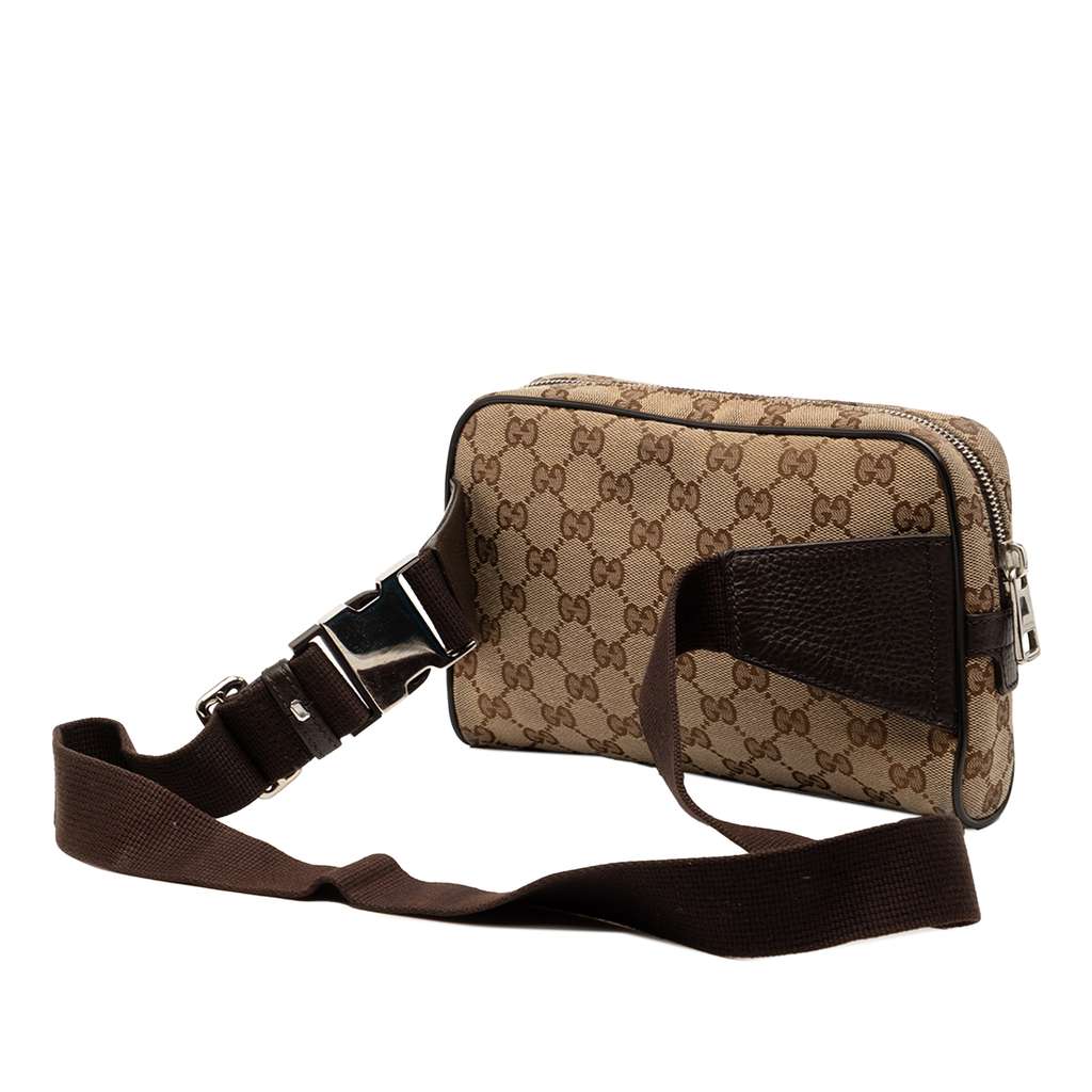 Gucci GG Canvas Belt Bag Beige Canvas Good condition - Back View