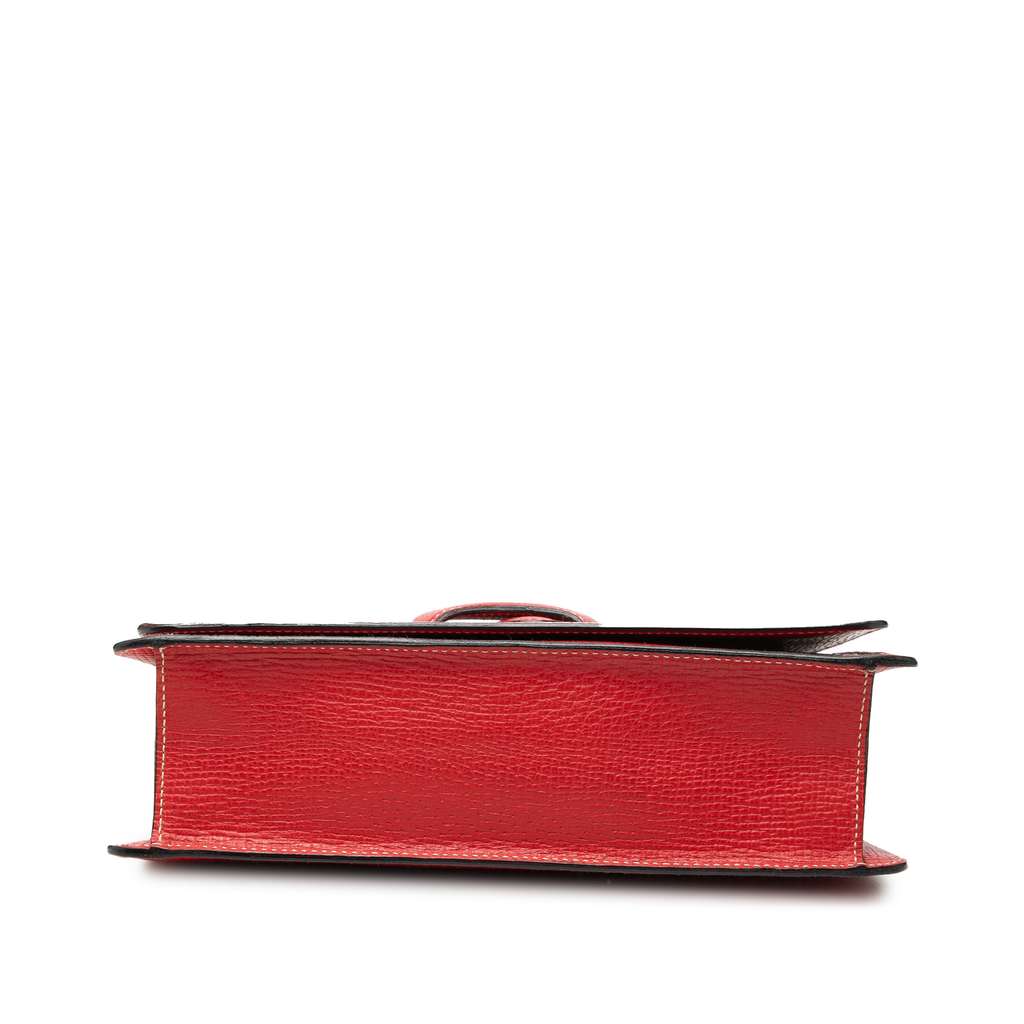 Loewe Textured Leather Barcelona Top Handle Bag Red Leather Good condition - Inside View