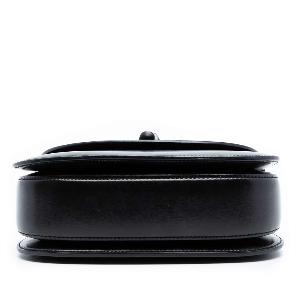 Gucci Small Calfskin 1947 Bamboo Top Handle Bag Black Leather Good condition - Inside View