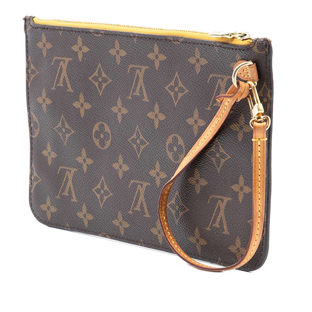 Louis Vuitton Monogram Neverfull Pochette Brown Good condition - Back View