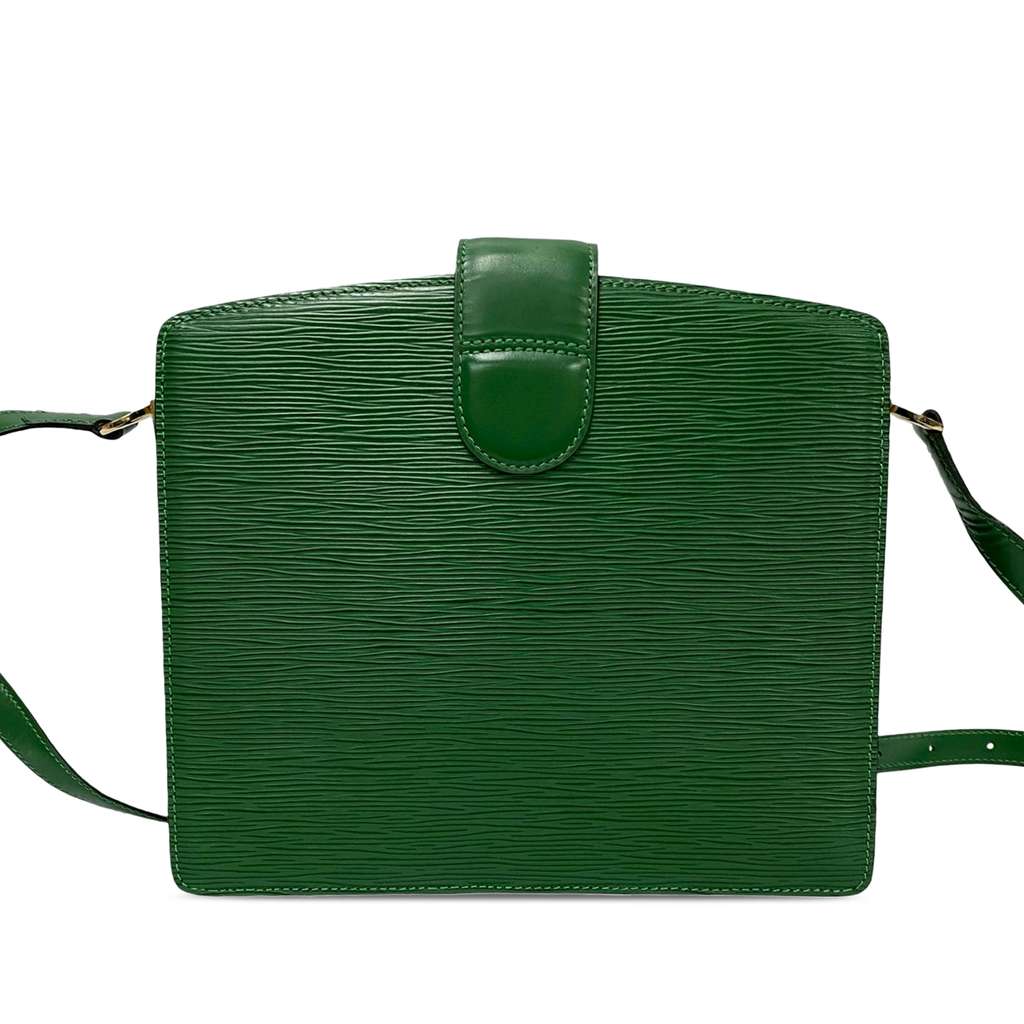 Louis Vuitton Epi Capucines Green Leather Good condition - Back View