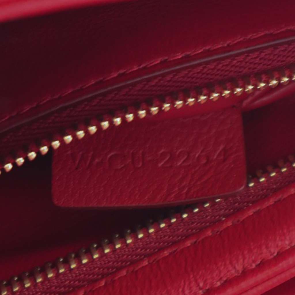 Celine Classique Shiny Calfskin Triomphe Crossbody Red Leather Good condition - Box View