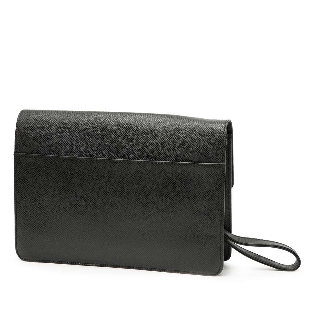 Louis Vuitton Taiga Selenga Black Leather Good condition - Back View