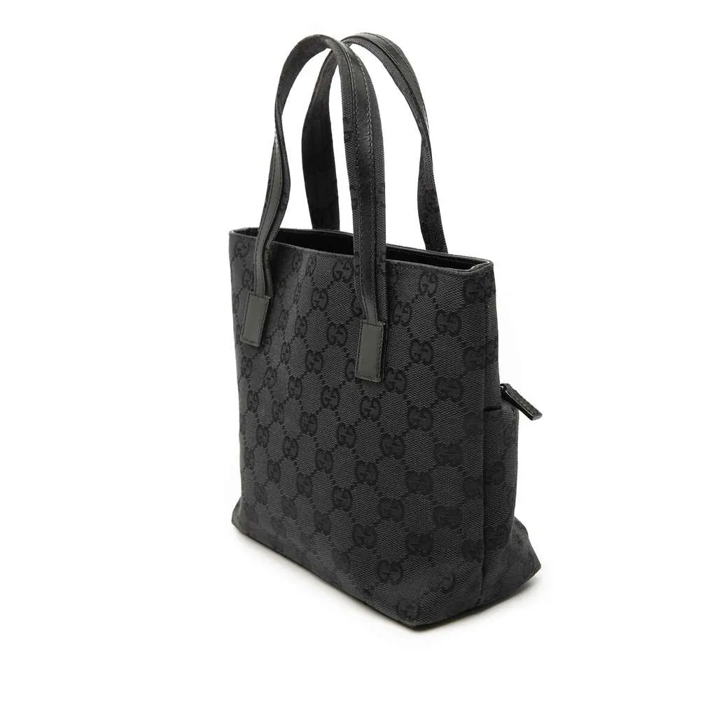 Gucci GG Canvas Handbag Black Canvas Very good - Back View