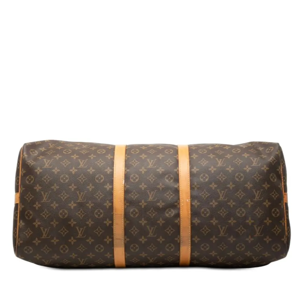 Louis Vuitton Monogram Keepall Bandouliere 60 Brown Canvas Good - Inside View
