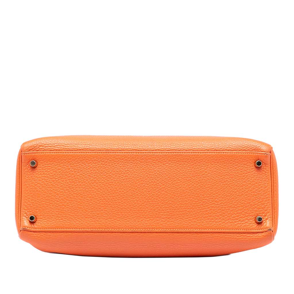 Hermès Togo Kelly II Retourne 35 Orange Leather Good condition - Inside View