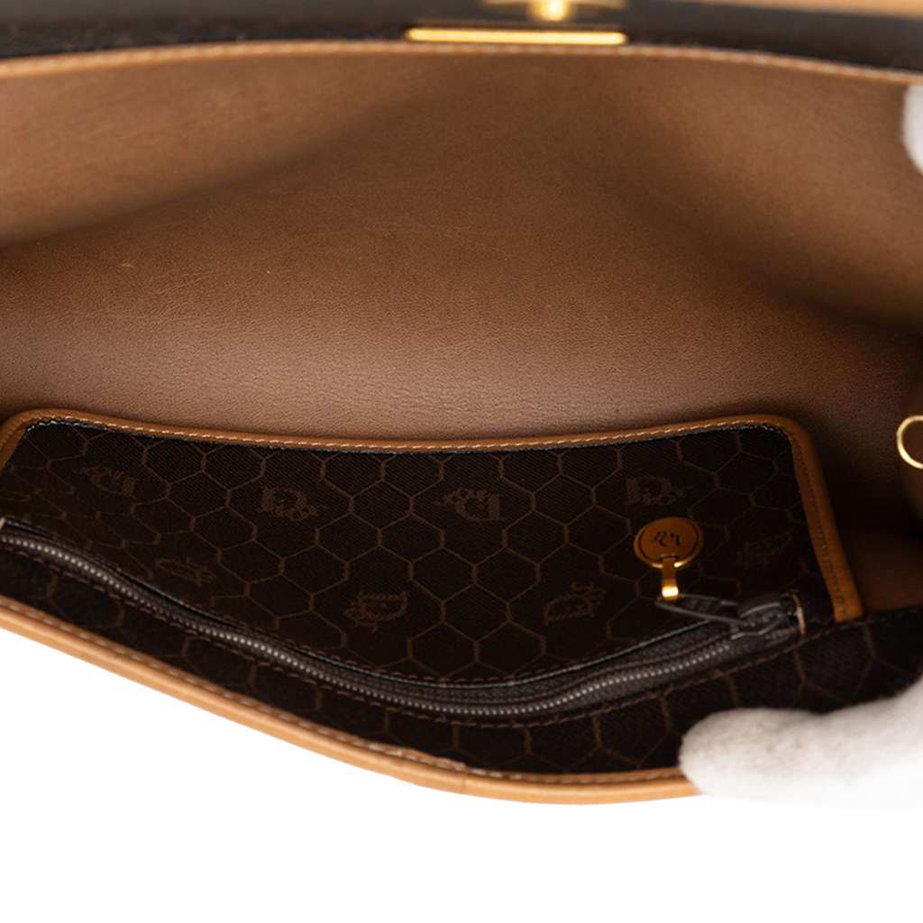 Dior Honeycomb Coated Canvas Chain Crossbody Black Canvas Fair condition - Model View