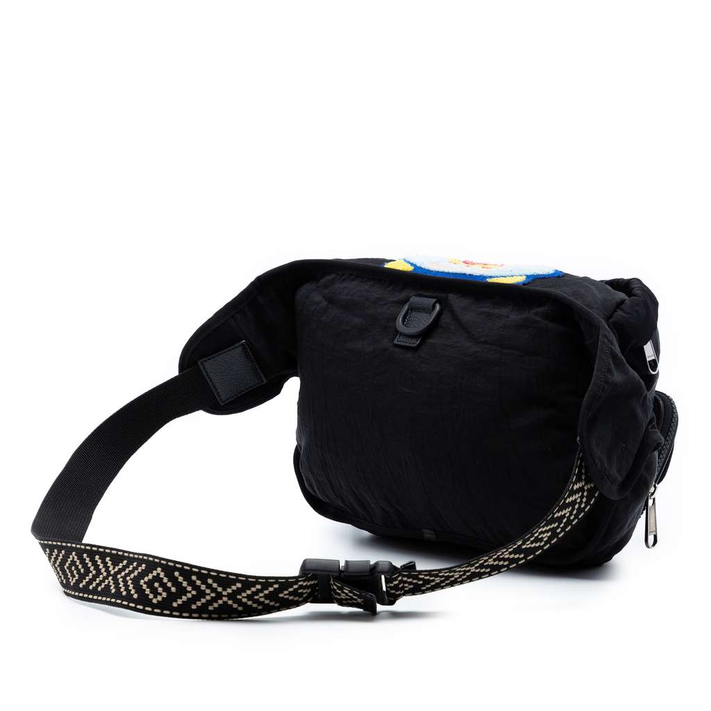 Gucci Nylon 80s Patch Convertible Belt Bag Black Good condition - Back View