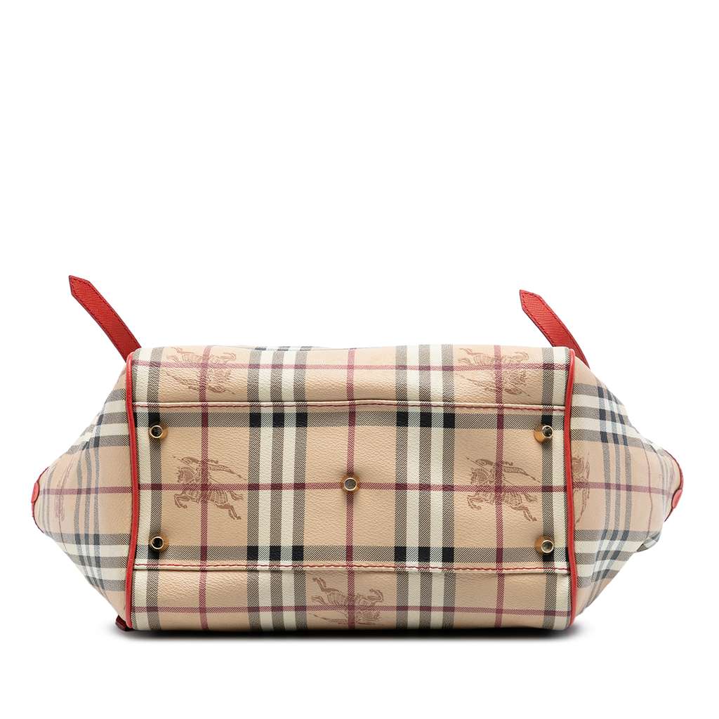 Burberry Small Haymarket Check Coated Canvas Salisbury Tote Beige Good condition - Inside View