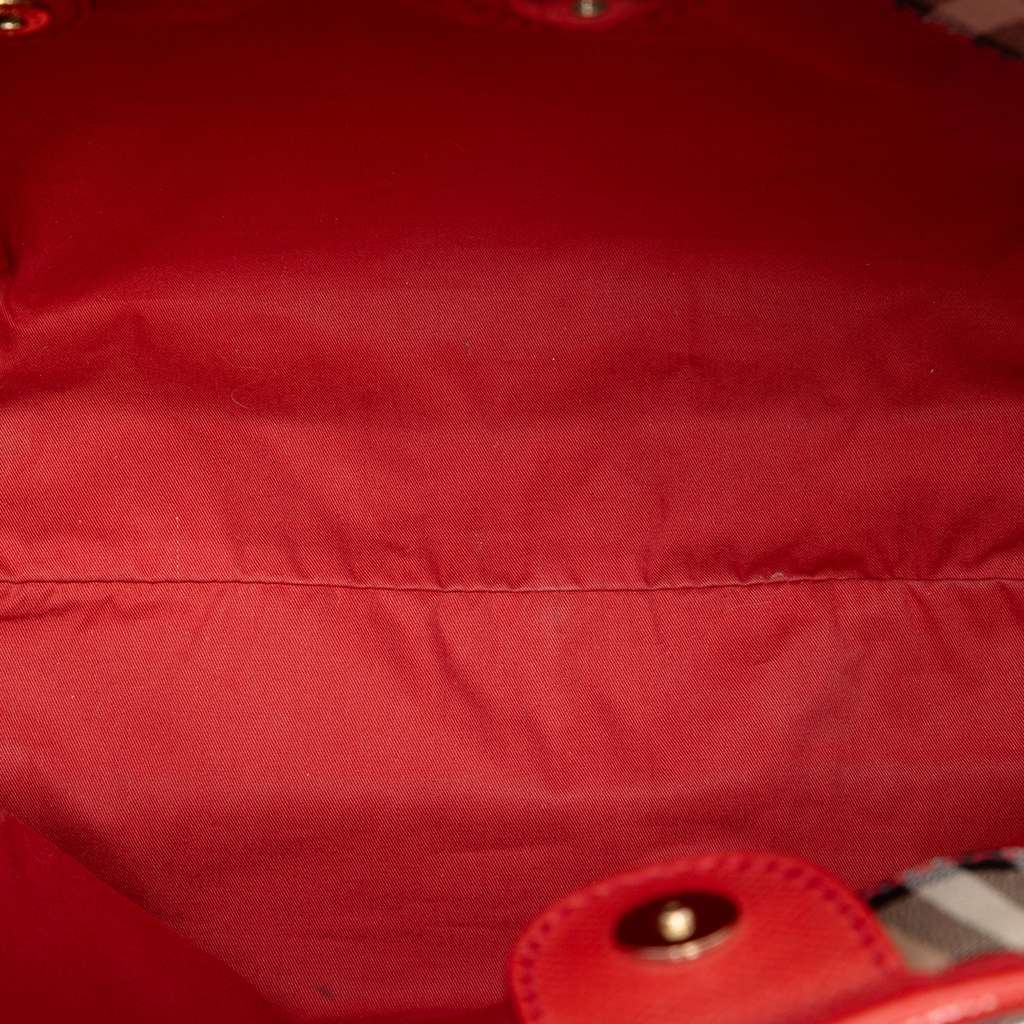 Burberry Small Haymarket Check Coated Canvas Salisbury Tote Beige Good condition - Model View