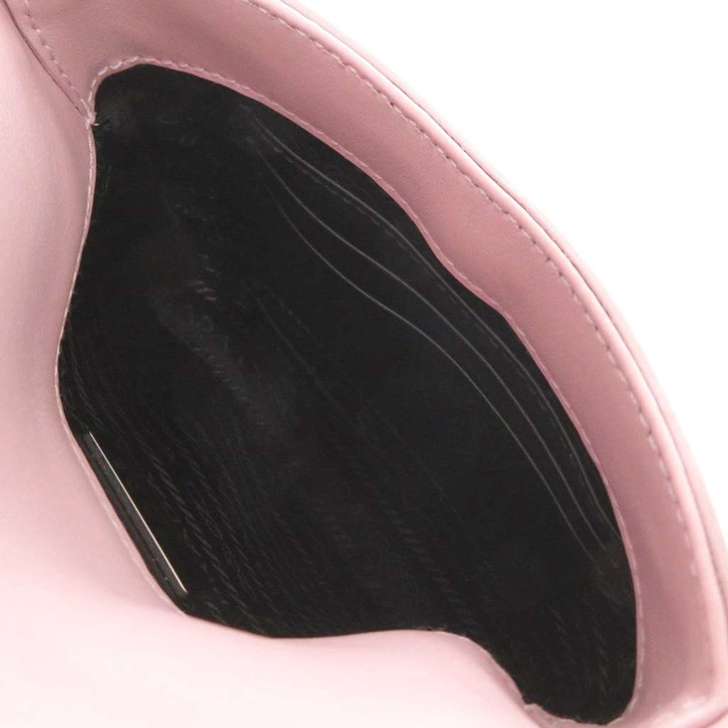 Prada Mini Brushed Leather Cleo Bag Pink Leather Very good condition - Model View