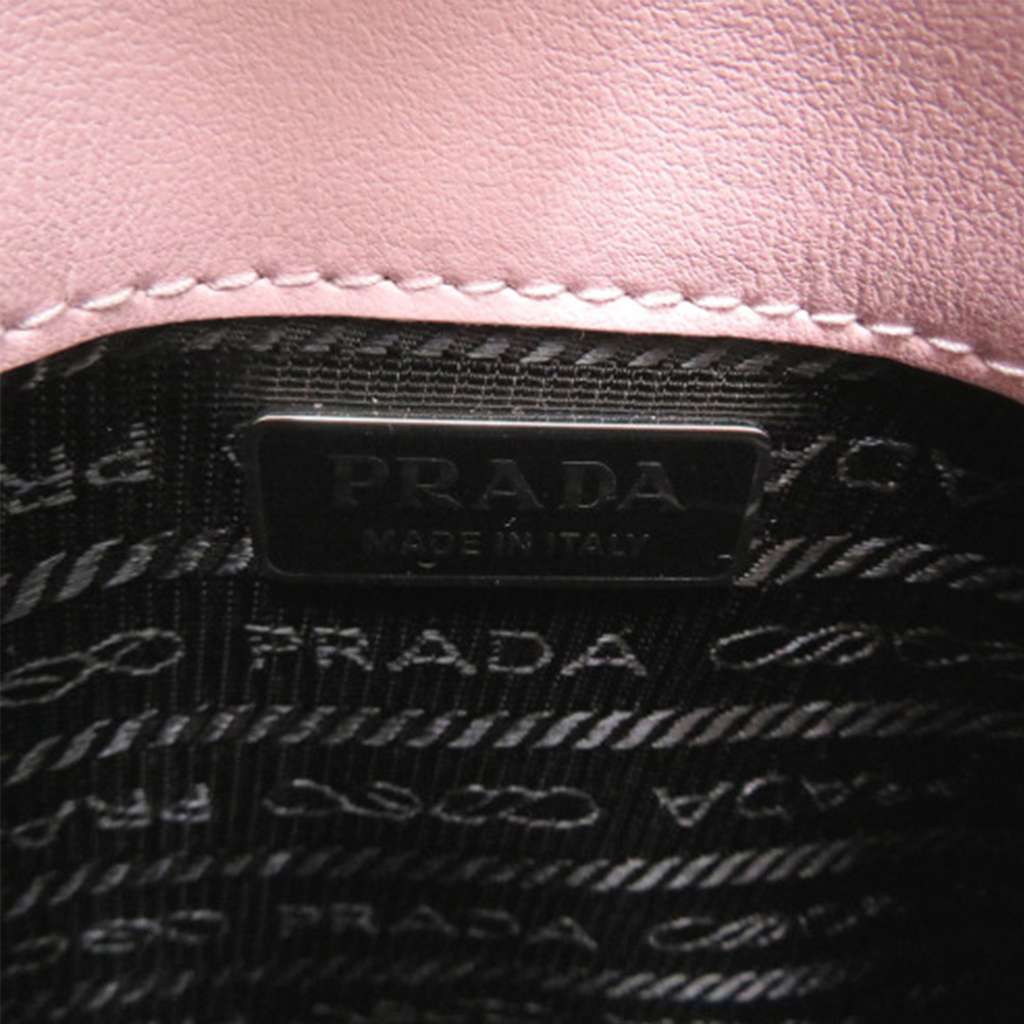 Prada Mini Brushed Leather Cleo Bag Pink Leather Very good condition - Box View