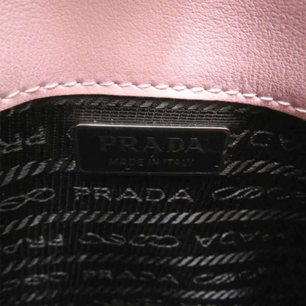 Prada Mini Brushed Leather Cleo Bag Pink Leather Never worn - Box View