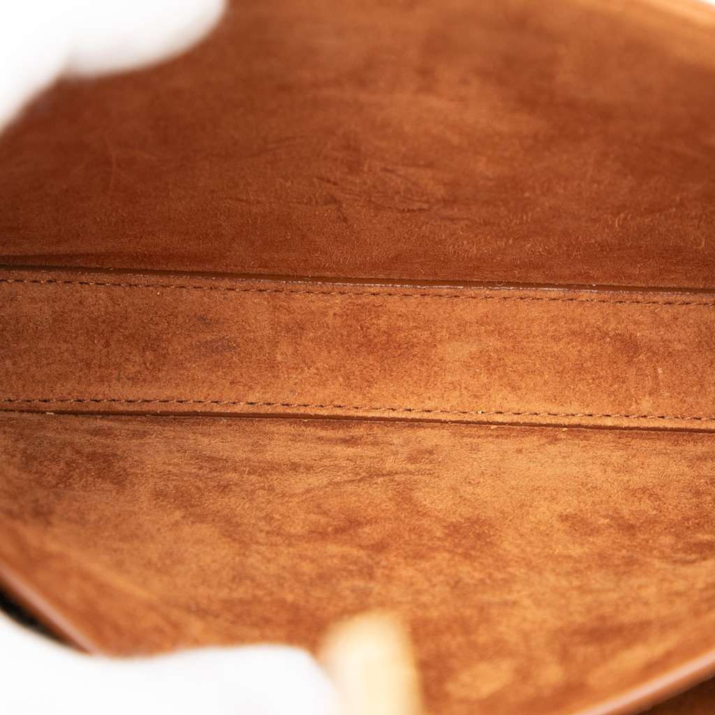 Saint Laurent Mini Canvas Monogram Cassandra Top Handle Bag Brown Canvas Good condition - Model View