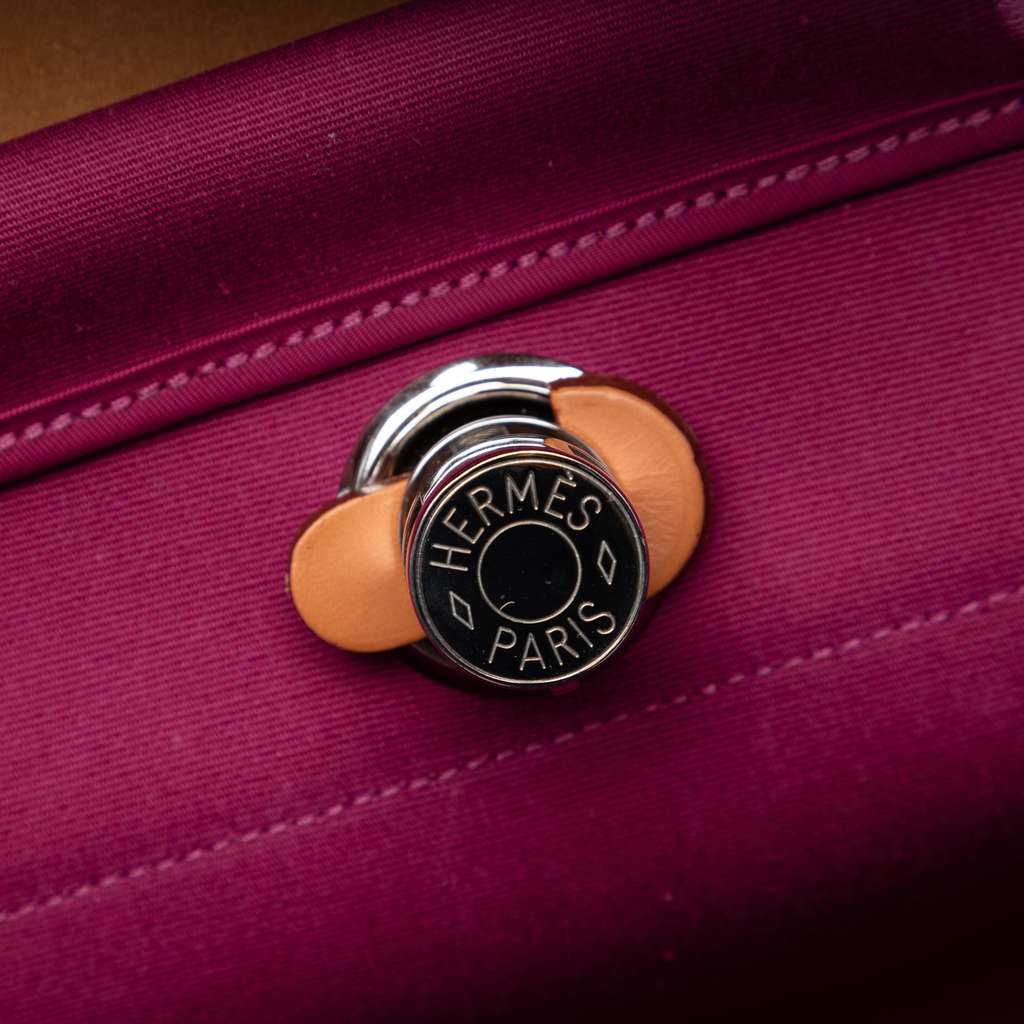 Hermès Toile Herbag Zip 39 Pink Canvas Good condition - Box View