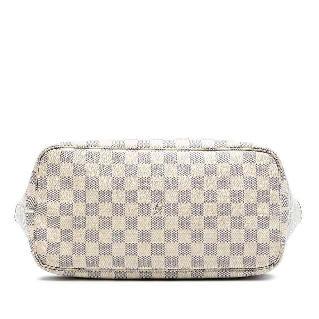 Louis Vuitton Damier Azur Neverfull MM White Good condition - Inside View