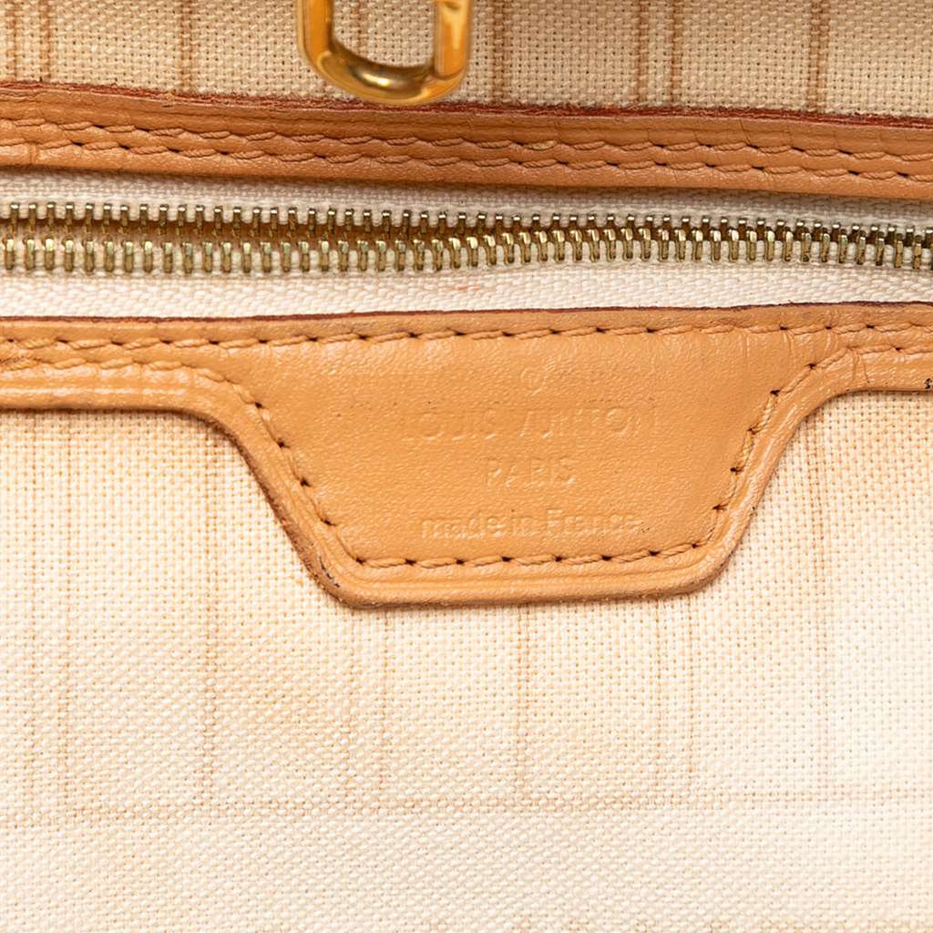 Louis Vuitton Damier Azur Neverfull MM White Good condition - Box View