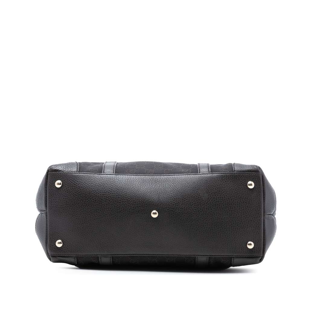 Gucci Large GG Denim Marrakech Tote Brown Denim Good condition - Inside View