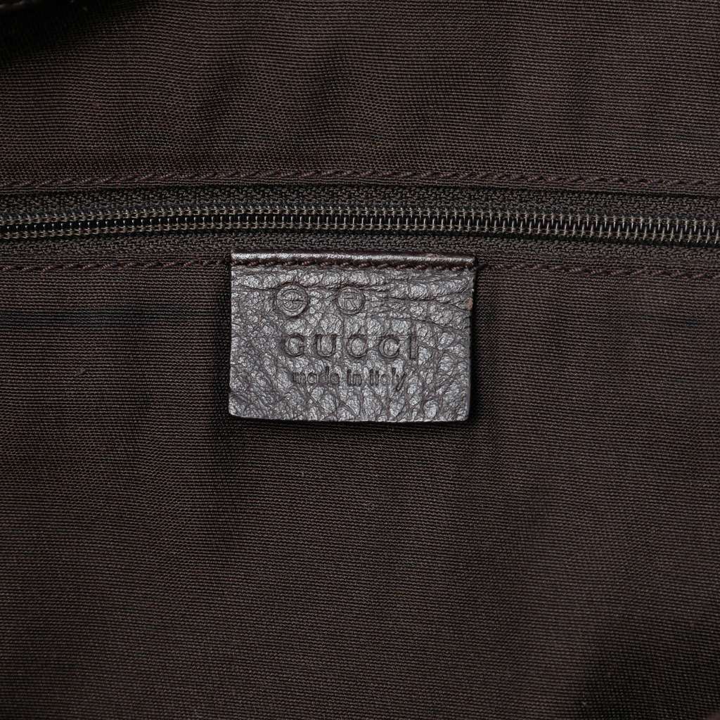 Gucci Large GG Denim Marrakech Tote Brown Denim Good condition - Box View