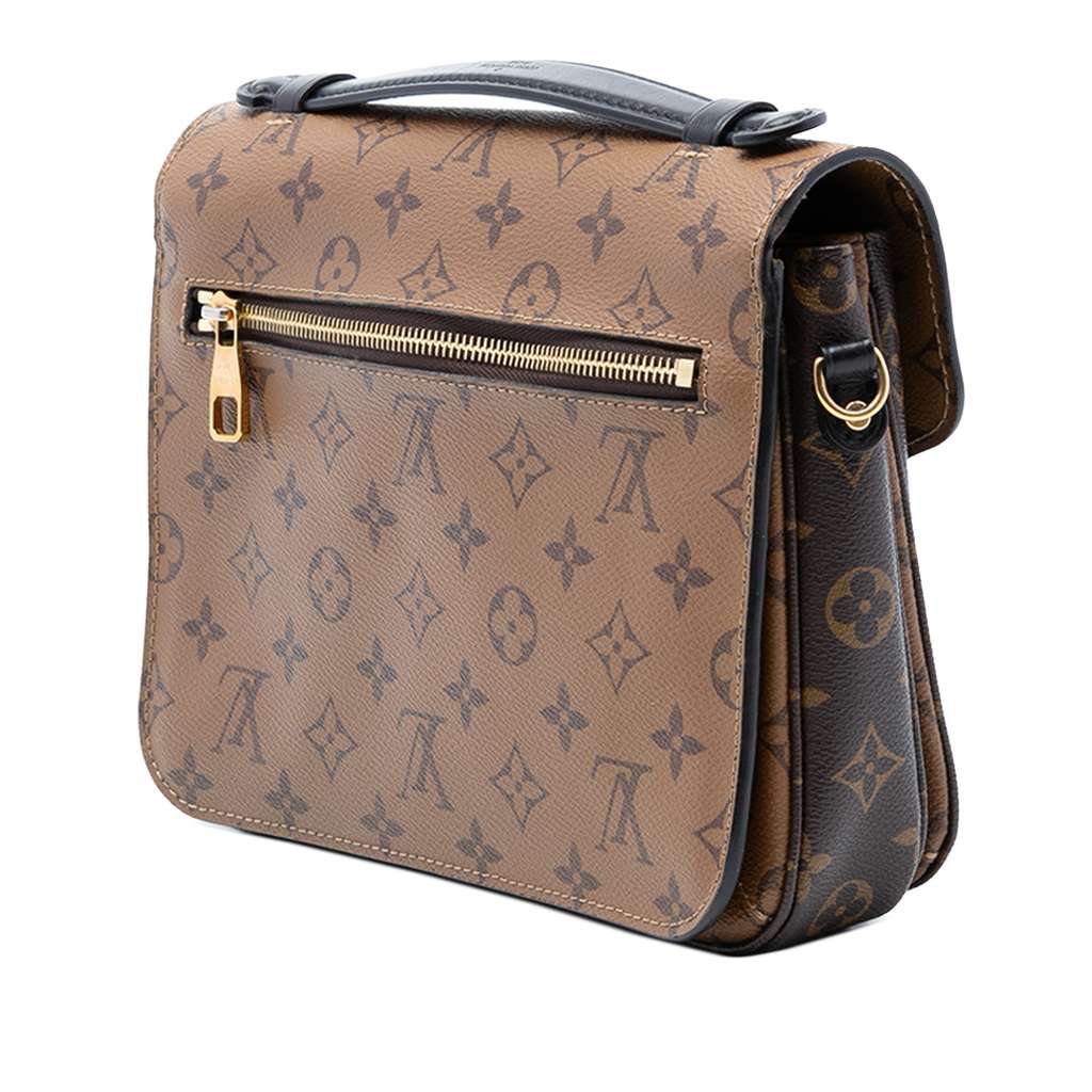 Louis Vuitton Monogram Reverse Pochette Metis Brown Good condition - Back View