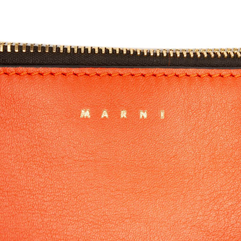 Marni Pony Hair and Calfskin Leopard Print Clutch Yellow Good condition - Box View