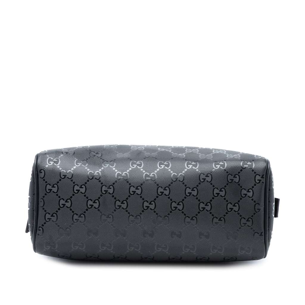 Gucci GG Imprime Cosmetic Pouch Black Canvas Good condition - Inside View