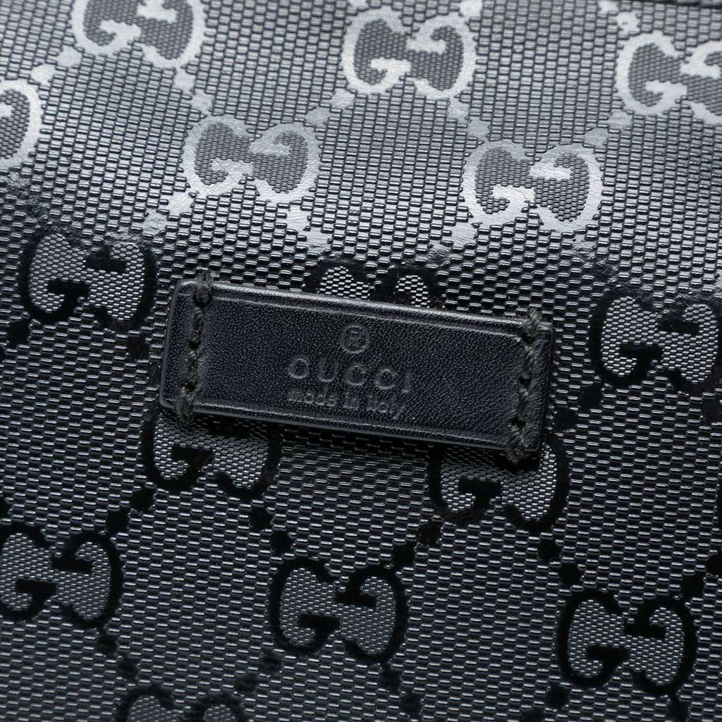 Gucci GG Imprime Cosmetic Pouch Black Canvas Good condition - Box View