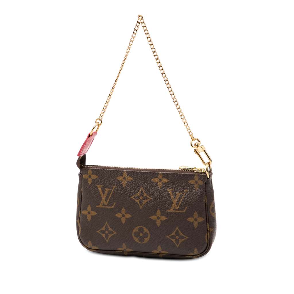 Louis Vuitton Monogram Vivienne Christmas Roller Coaster Mini Pochette Accessoires Brown Good condition - Back View