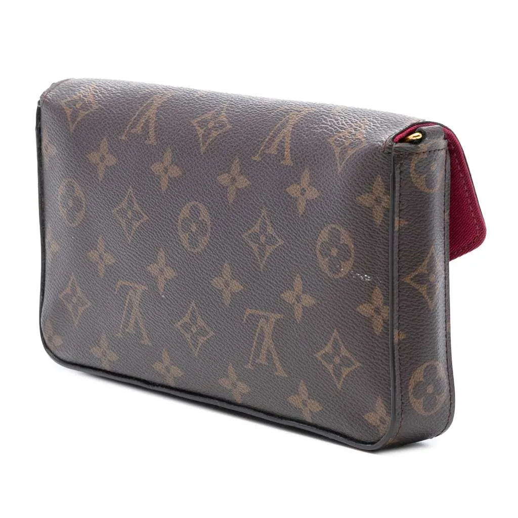 Louis Vuitton Monogram Pochette Felicie Brown Very good - Back View