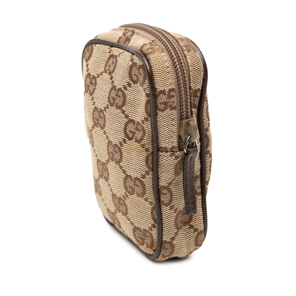 Gucci GG Canvas Cigarette Pouch Beige Canvas Good condition - Back View