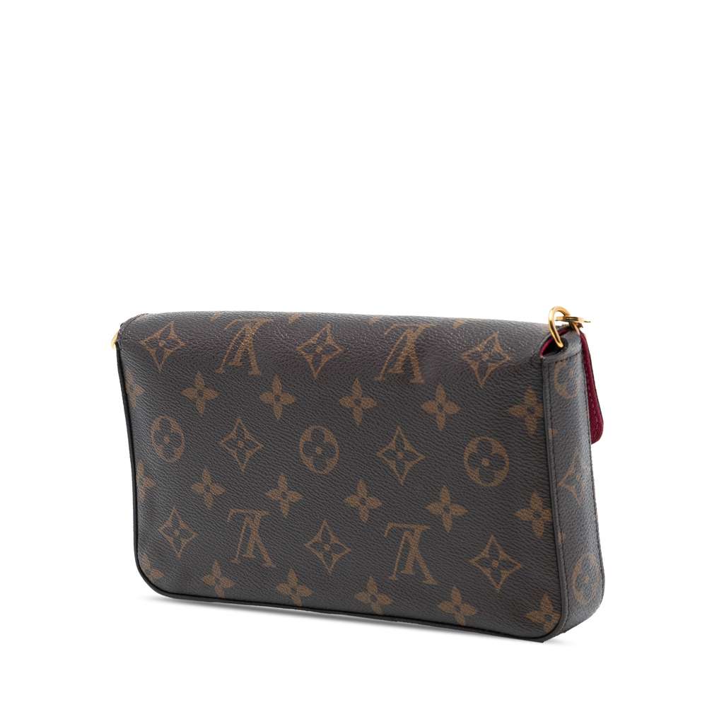 Louis Vuitton Monogram Pochette Felicie Brown Good condition - Back View